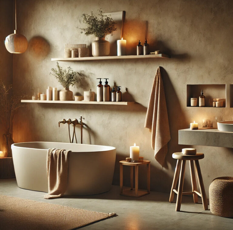 Salle de bain en béton ciré