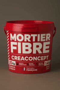 Mortier fibré teinté