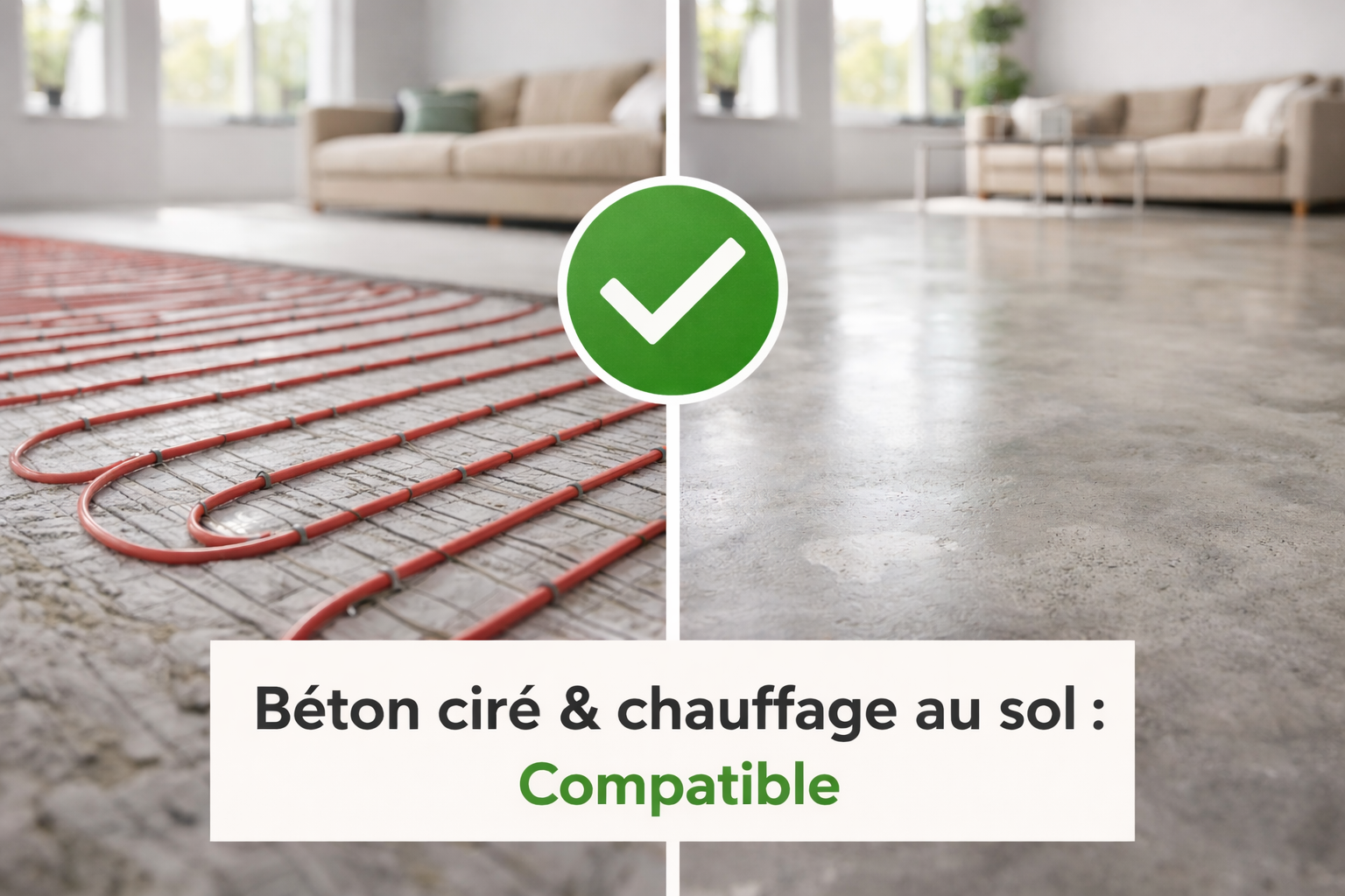 Béton ciré & chauffage au sol